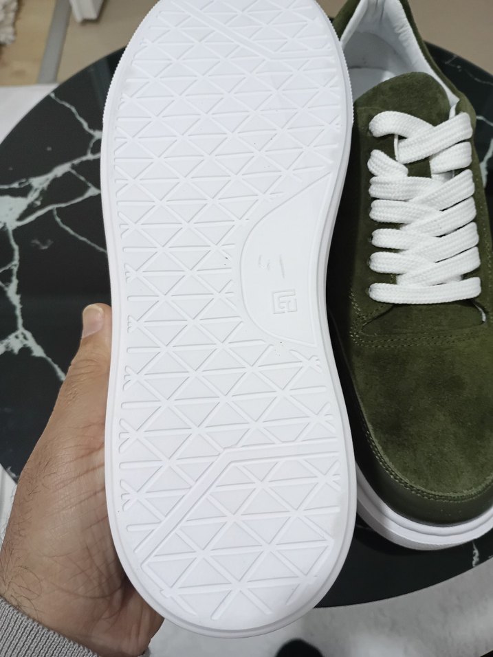 Yeşil Süet Bağcıklı Sneakers HOTİÇ - Görsel 4