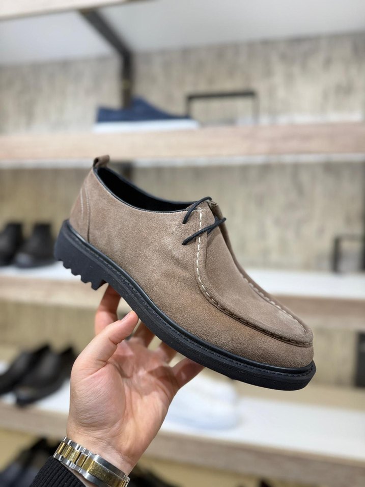 Gri Süet Erkek Günlük Ayakkabı - Görsel 4