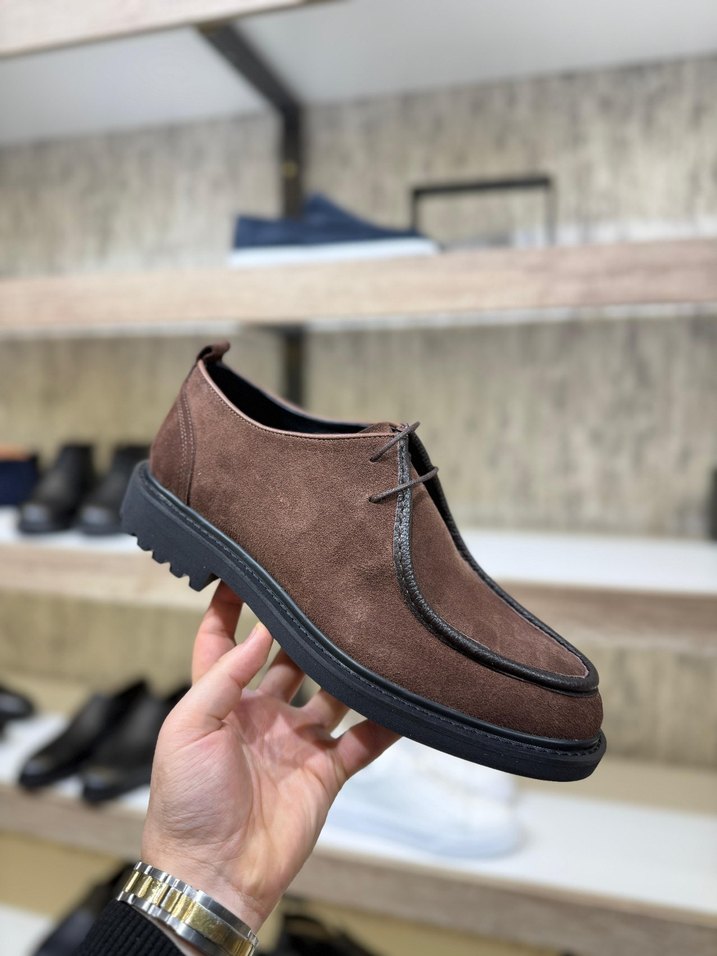 Gri Süet Erkek Günlük Ayakkabı - Görsel 2