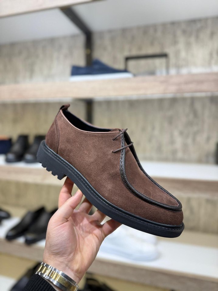 Gri Süet Erkek Günlük Ayakkabı - Görsel 5