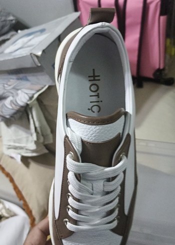 Hotiç Hottiq Beyaz Kahverengi Bagcikli Sneaker Hotic