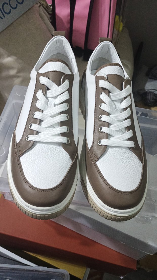 Hottiq Beyaz Kahverengi Bağcıklı Sneaker HOTİÇ — görsel 3/6