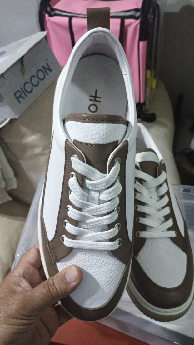 Hottiq Beyaz Kahverengi Bağcıklı Sneaker HOTİÇ — görsel 2/6