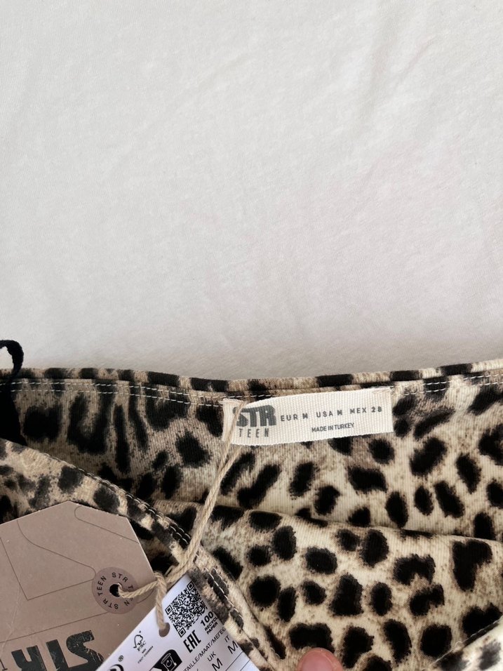 Leopar straplez büstiyer - Görsel 3