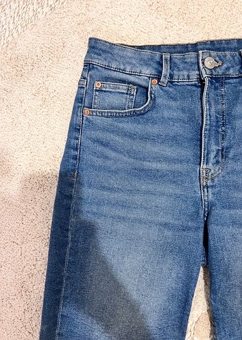 Kadın Mavi Midi Denim Şort - Görsel 2