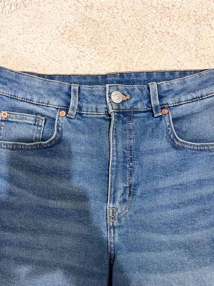 Kadın Mavi Midi Denim Şort - Görsel 3