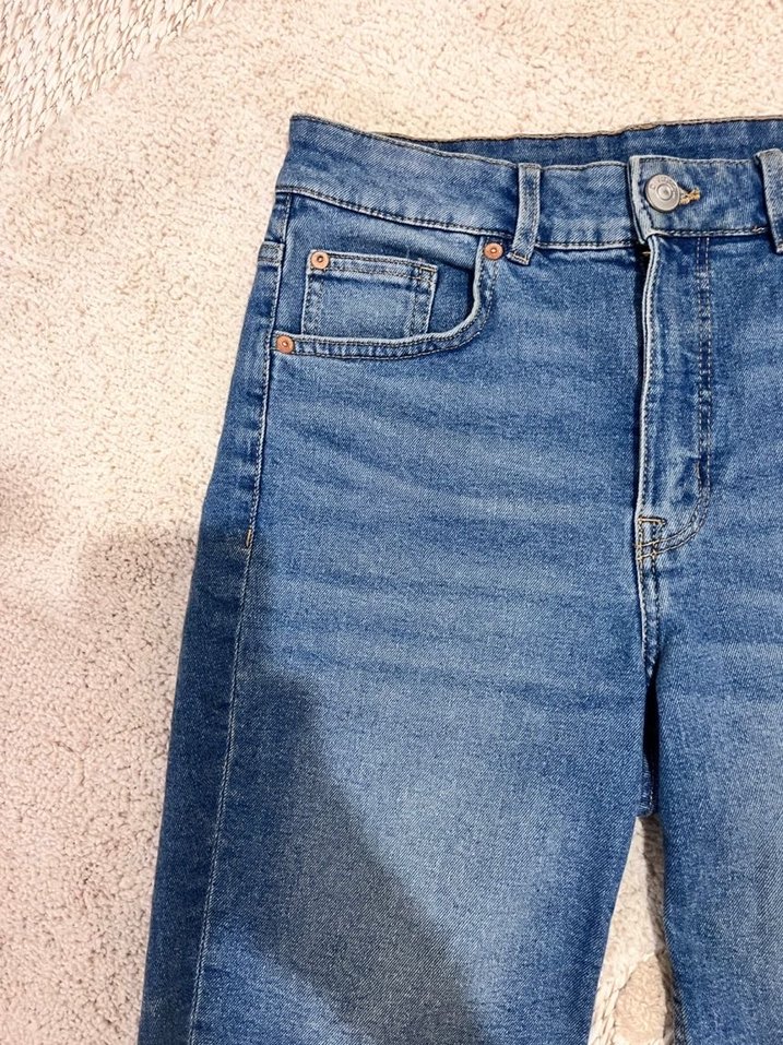 Kadın Mavi Midi Denim Şort - Görsel 2