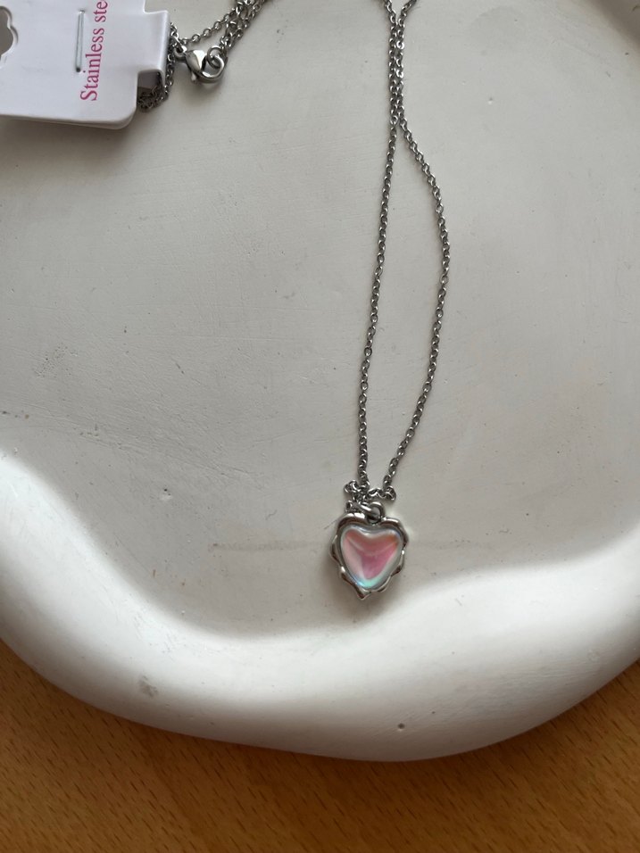 Çok Renkli Zincir Detaylı Midi Kolye - Görsel 2