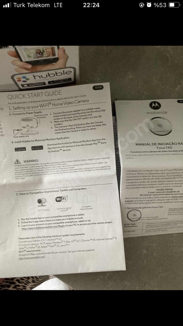 Motorola Beyaz Wi-Fi Ev Kamerası Akıllı Etiketli - Görsel 2