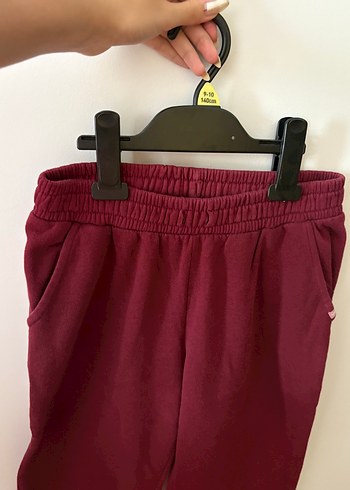 Bordo Rahat Kesim Kız Çocuk Eşofman Altı