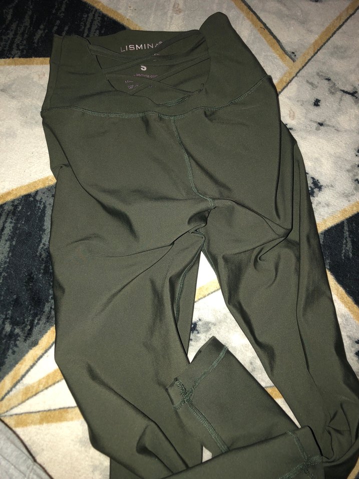 Yeşil Renk arkası dekolteli tayt - Görsel 2