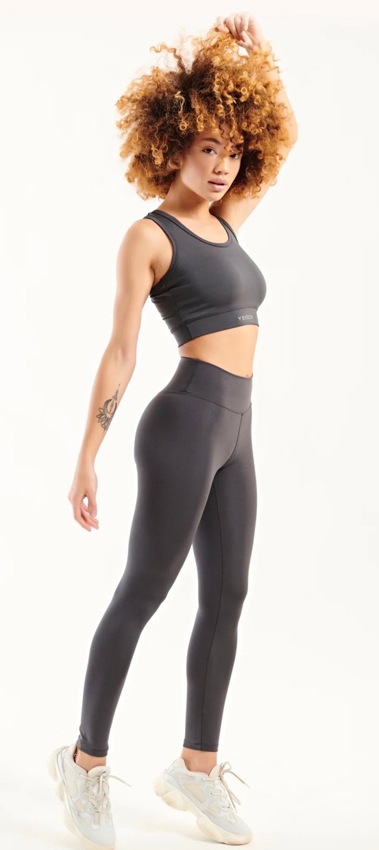 Gri Kumaş Kadın tayt, Kemerli, - Görsel 5