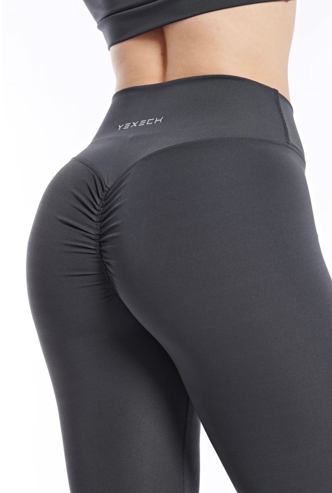 Gri Kumaş Kadın tayt, Kemerli, - Görsel 3