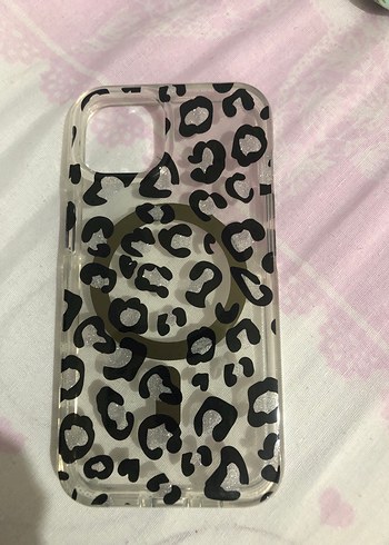 iPhone 13 Parlak Siyah Leopar Desenli Telefon Kılıfı - Görsel 3