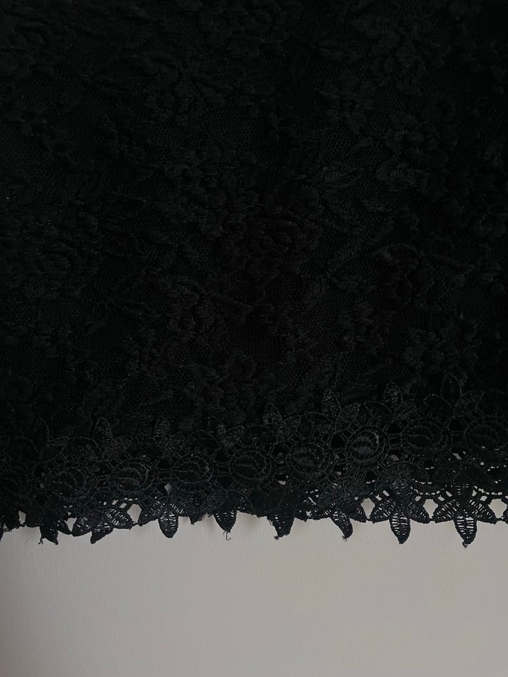 Dantelli Siyah Gotik Kadın Bluz - Görsel 4