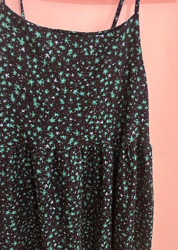 Çok Renkli Uzun Askılı Rahat Elbise - Görsel 3