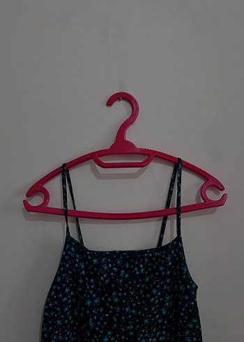 Çok Renkli Uzun Askılı Rahat Elbise - Görsel 4