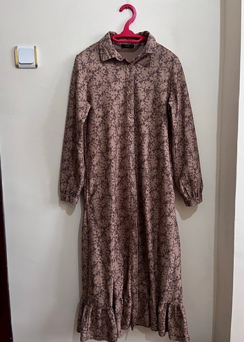 Bej Uzun Kollu Bohem Elbise - Görsel 4