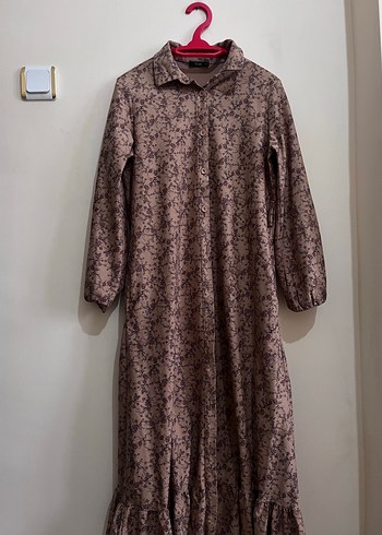 Bej Uzun Kollu Bohem Elbise - Görsel 2