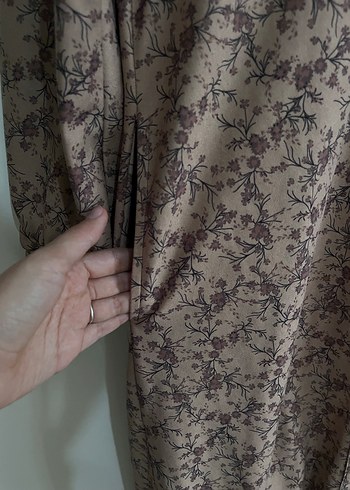 Bej Uzun Kollu Bohem Elbise - Görsel 6