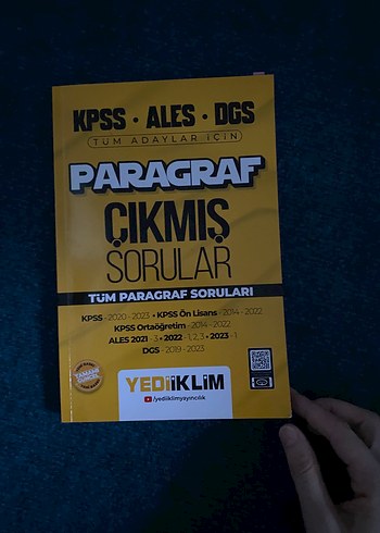 KPSS ALES DGS Paragraf Çıkmış Sorular Kitabı