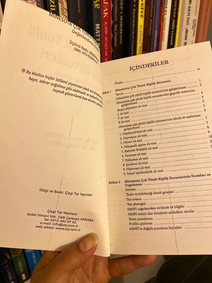 Minnesota Çok Yönlü Kişilik Envanteri Kitabı - Görsel 3