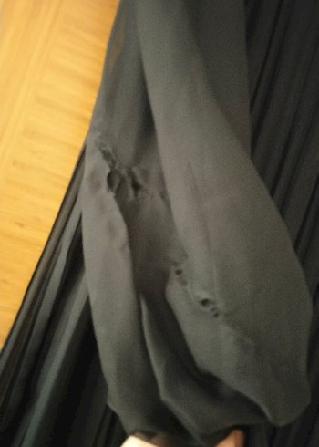 Gri Uzun Dökümlü Hamile Eteği - Görsel 4