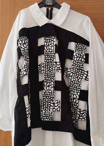 Avant-garde Baskılı Uzun Kollu Kadın Gömlek - Görsel 2