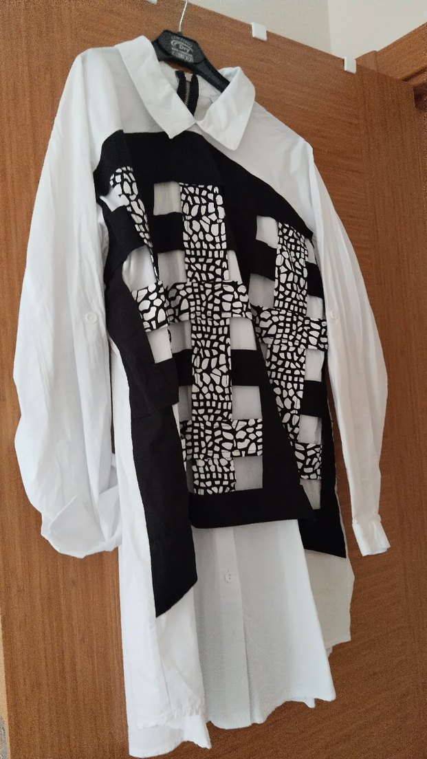 Avant-garde Baskılı Uzun Kollu Kadın Gömlek - Görsel 3