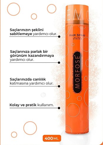 Diğer Morfose Ultra Saç Spreyi 400 ML