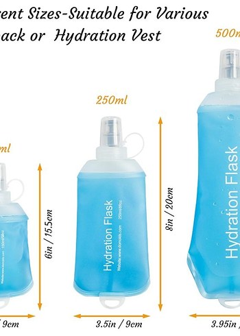 Mavi Katlanabilir Su Şişesi 150 ml - Görsel 5