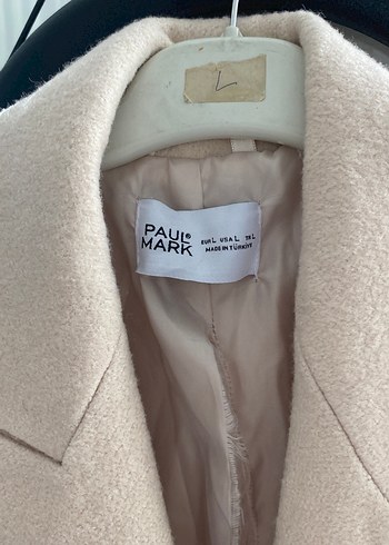 Bej Düğmeli Uzun Yün Kadın Kaban - Görsel 2