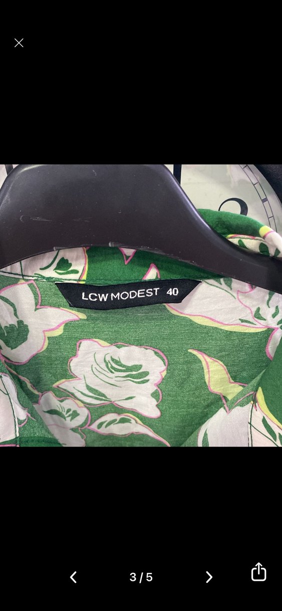 Yeşil V Yakalı Bohem Uzun Elbise - Görsel 2