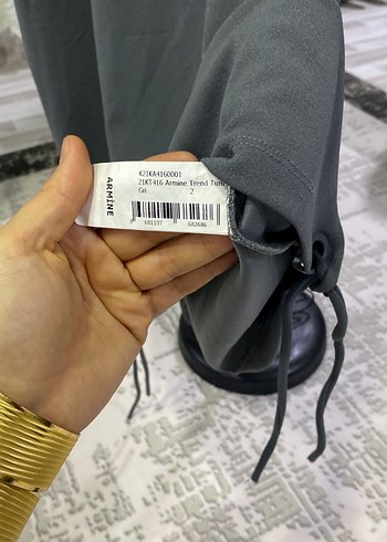 Gri Kapüşonlu Uzun Kadın tunik - Görsel 5