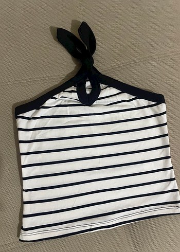 Çizgili Strappy Street Wear Crop Top