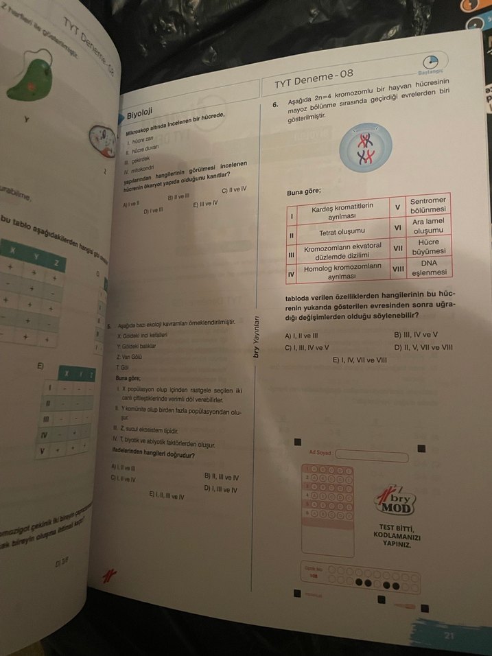 TYT Biyoloji Denemeleri - Görsel 2