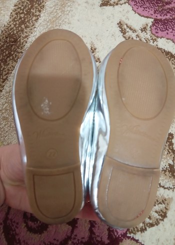 Kız Çocuk Gri Metalik Tokalı Babet - Görsel 2