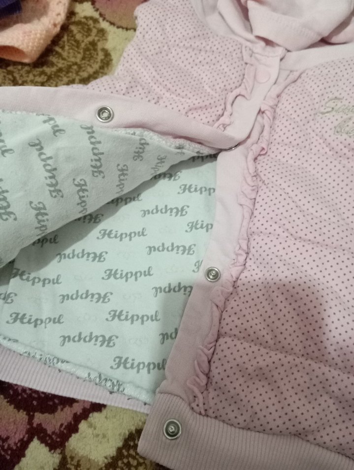 Kız Çocuk Triko Kapüşonlu Pembe Yelek - Görsel 2