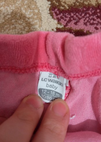 Pembe Kadife Kız Çocuk Tayt - Görsel 3