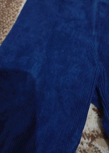 Kız Çocuk Lacivert Süet Tayt - Görsel 2