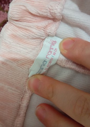 Pembe Düğmeli Kız Çocuk pantolon - Görsel 3