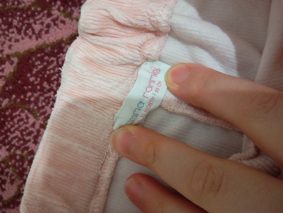 Pembe Düğmeli Kız Çocuk pantolon - Görsel 3