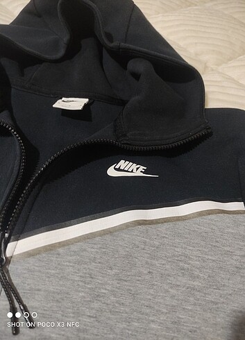 m Beden Kapşonlu fermuarlı sweatshirt hırka