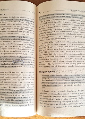 Değer Eğitimi: Kavram, İlke ve Yaklaşımlar