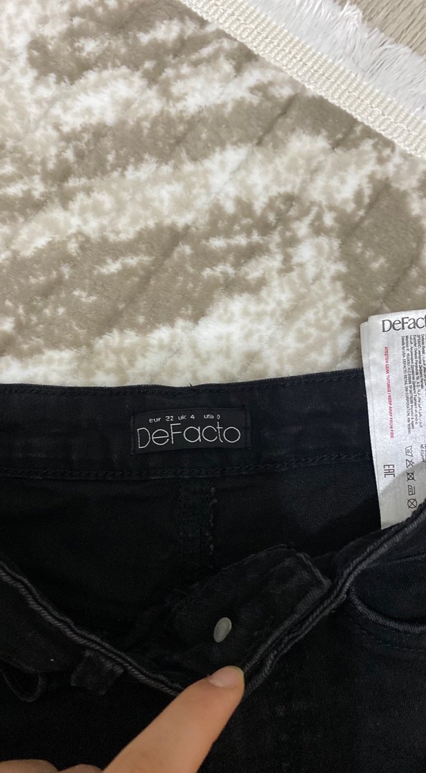 Siyah Mini kadın kot Şort - Görsel 2