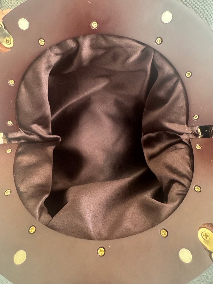 Örgü Detaylı Kahverengi Bohem Kadın Clutch Çanta - Görsel 4