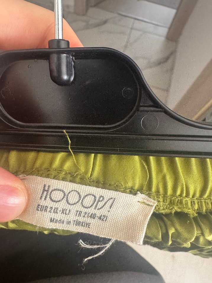 Kadın Yeşil Uzun Pilili Keten Etek - Görsel 3