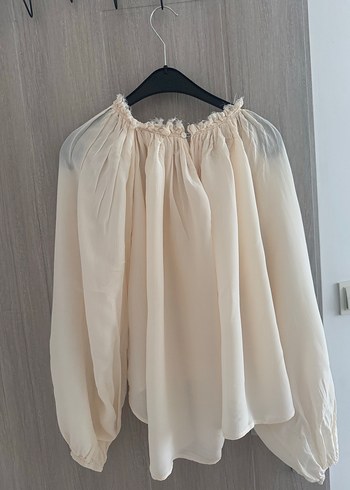 Bej Bohem Salaş Keten Bluz - Görsel 3