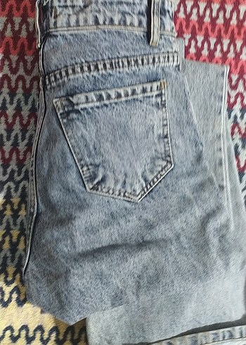 Gri Batik Desenli Kadın Denim Pantolon - Görsel 3