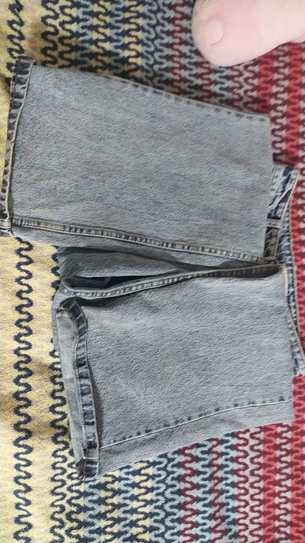 Gri Batik Desenli Kadın Denim Pantolon - Görsel 2